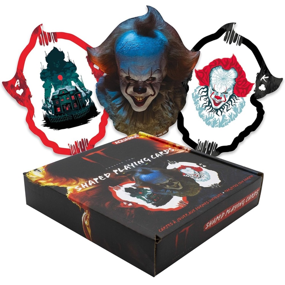 IT Movie CHAPTER 2 AQUARIUS Pennywise The Clown Shaped Playing Cards SCARY